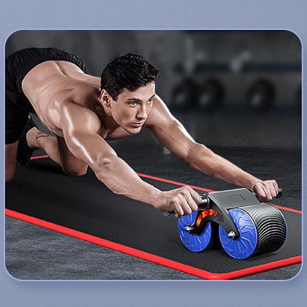 Abdominal Hjul Automatisk Tilbagefald AB Roller Multifunktionel Muskelrulle Hjul red  black