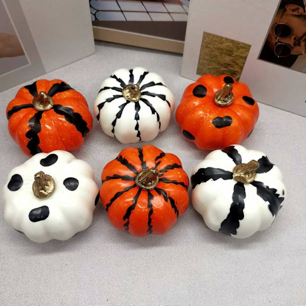 Halloween-koristeet lapsille, simuloitu Halloween-kurpitsa, koristeellinen malli, syksyn kurpitsa, viivapiirros, joulukoristeet, 6 kpl a