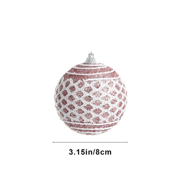 Juletræsskumhængende Pynt Julepynt Perle Farvet 8cm pk
