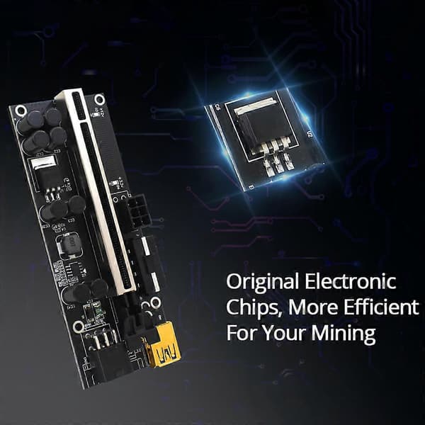 PCI-E Riserkort 1X till 16X GPU-förlängare Riserkort USB 3.0 GPU-adapter 6-stifts