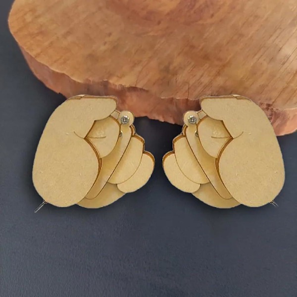 Sjov Træ Finger Brosche, Sjov Langfinger Nål DIY Kit, Vendbar Langfinger Nål Gag Gave, Interaktiv Stemningsudtrykkende Nål 3pcs