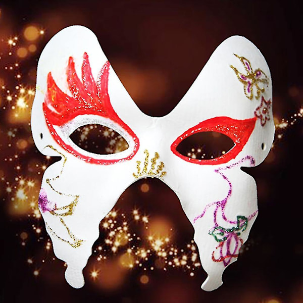 Tomt färgad målning maskerad cosplay massa mask kindergarten DIY-tillbehör Jikaix_GET IT-gåvor dog