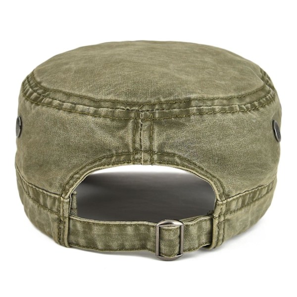 Herre Newsboy Vasket Bomulds Militær Caps Kadet Hær Caps Unikt Design Vintage Flat Top Cap  ZD W a2