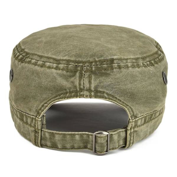 Herre Newsboy Vasket Bomulds Militær Kasket Kadet Hær Kasketter Unikt Design Vintage Flad Top Kasket  ZD W a1