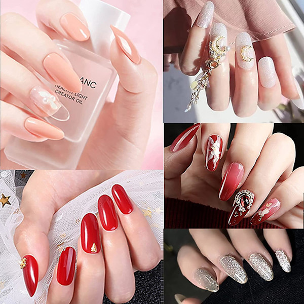 Svart fredag full täckning nagelspetsar 500 st klara akrylnaglar med fodral för nagelsalonger och DIY nagelkonst square shaped