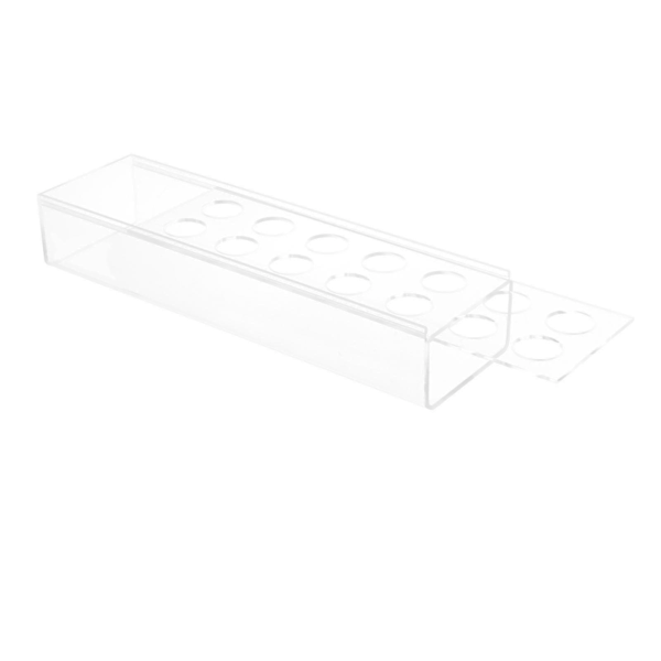 Blomsterkasser Vannholder Knopp Vase Akryl Vase For Skrivebord Bryllupsdag Jubileum 35x10x6cm 14 Hull -n4993 ZD A
