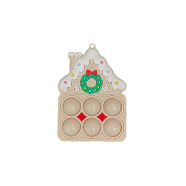Fingerbubbla Stressboll Leksak Jultomte Nyckelring Christmas tree