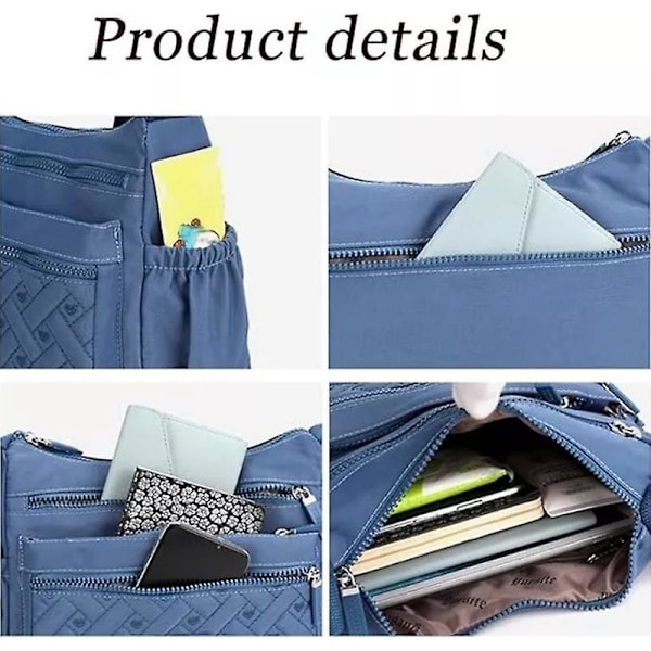 Popularate-laukku, Nylon Olkalaukku, Klassinen Luksus Vyölaukku blue