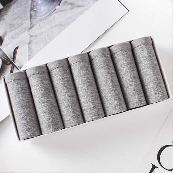 7-pack Plus Size Bomullsunderkläder med Tunn Andningsbar Mjukt Material Lämpligt för Dagligt Avslappnat Bär pure cotton 7 black 2xl