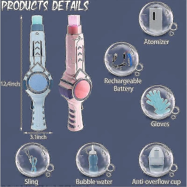 Elastisk Rökbubbelmaskin, Automatisk Magisk Rökbubbelblåsmaskin pink