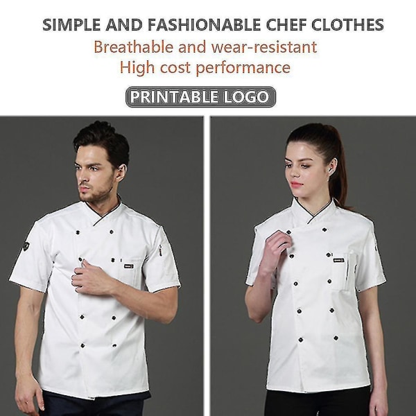Justerbar kockknapp för män för män, uniformskjorta i bomull
