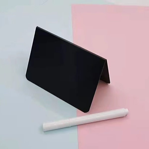 20 stativ-formade PVC-skyltar för skrivbord, prislappar i plast, utplånbar