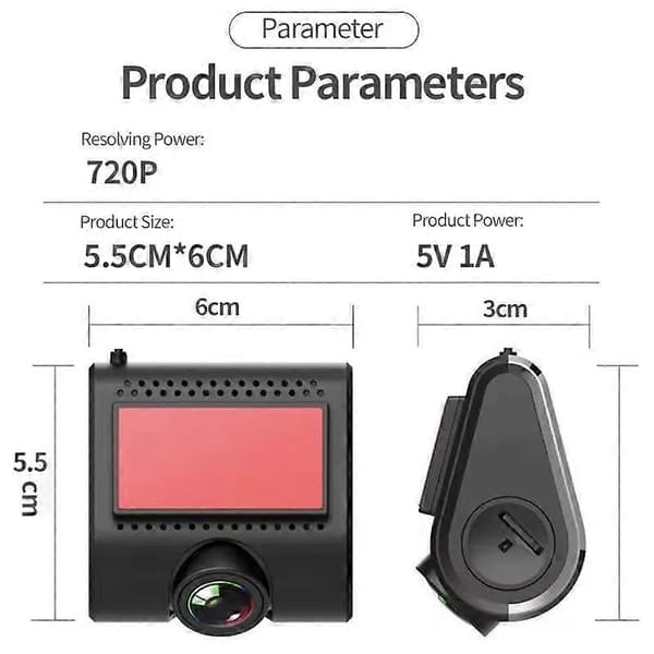 Bil DVR Dash Cam Android USB-app ADAS HD-linse kamera nattvisning mini kjøreopptaker 32g