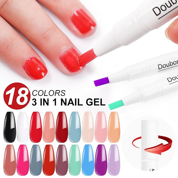 Nytt nagellackspenna nagellack ett-stegs nagellack gelpenna som nagellack gel FF RYzd 2