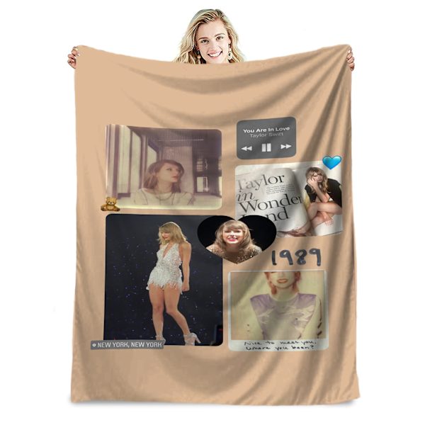 Berömd sångare flanellfilt Taylor Swift presentfilt luftkonditioneringsfilt napfilt täcke kändisfilt 150*200cm