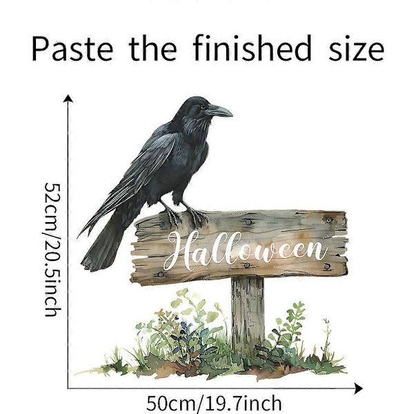 Halloween-dekorasjoner Halloween Engelsk Slogan Soverom Studie Dørklistremerker Bakgrunnsdekorasjon Veggklistremerker