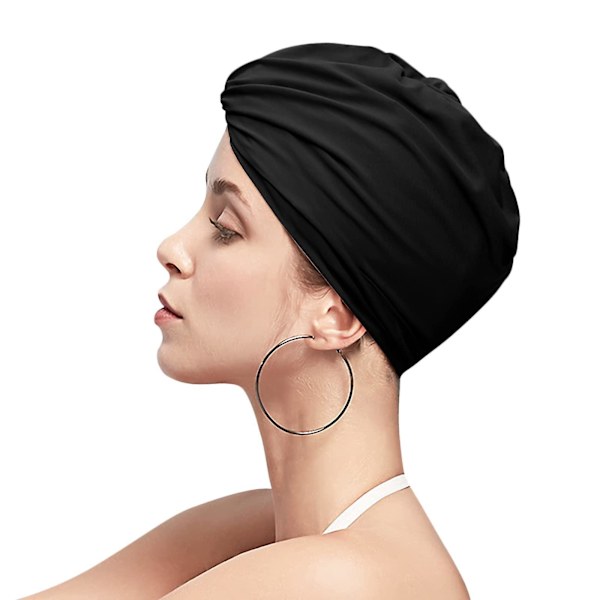 Sommer Spandex Svømmehætte Bade Anti-Slip Elastisk Pool Gym Undervands Vandsport Turban Komfortabel Ikke Vandtæt Svømmehat Wrap -GSLA ZD Y a2