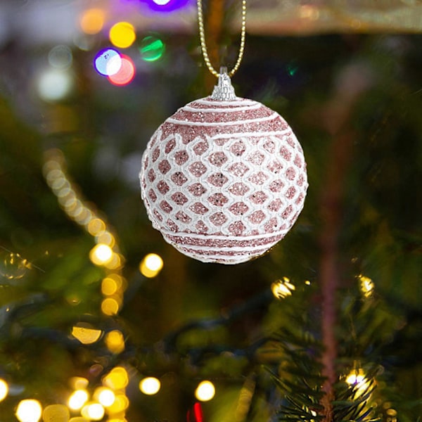 Julgran i Skum, 8 cm, Juldekoration, Pärlor, Hängande, Färgad pk