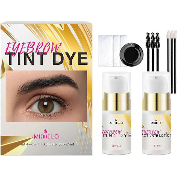 Eyebrow Tint Dye, Eyebrow Tint Kit, Eyebrow Dyes, Professional Eyebrow Colour for a Natural Look and a Long-Lasting Result