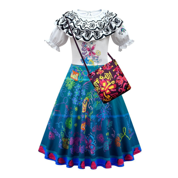 Lasten vaatteet Lasten mekko Magic Full House -sarja Purppura mekko Pöhöyvä lasten mekkohame 140cm