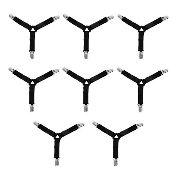 3-hodet sengedeksel fast klipsholder madrass antislip klips fast spenne sengedeksel fast klips anti-løpende elastisk belte sengeklips