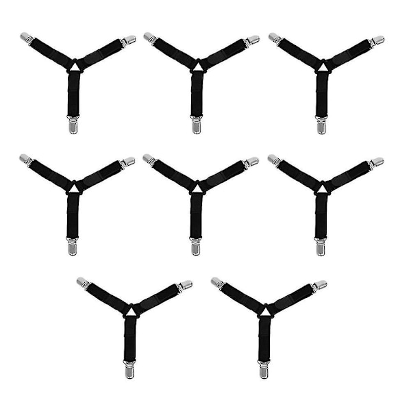 3-pääinen sängynpeitteen kiinnitysklipsi, patjan liukueste, kiinnityssolki, sängynpeitteen kiinnitysklipsi, juoksunesto, joustava vyö, sängynpidike