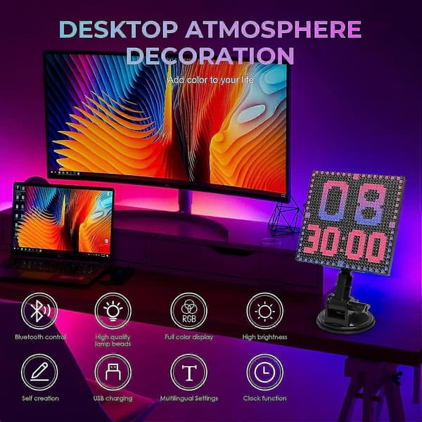 Pixel Display-skjerm, LED-biltsjermskjerm med smarttelefonappkontroll, tilpasset tekst, mønsteranimasjon, programmerbar LED-skjerm -CHN