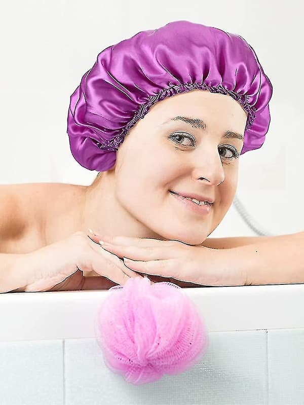 3 stk sovehette sateng hette natt hodeplagg sove myke hår turbaner 5.29