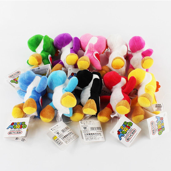 12cm Barnas Super Mario Bros Yoshi Myk Dukke Plussj Lekefigurer Gave light blue