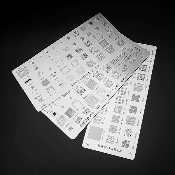 3 st Universal BGA-omlödningsmallar Kit för MTK HTC Huawei Android
