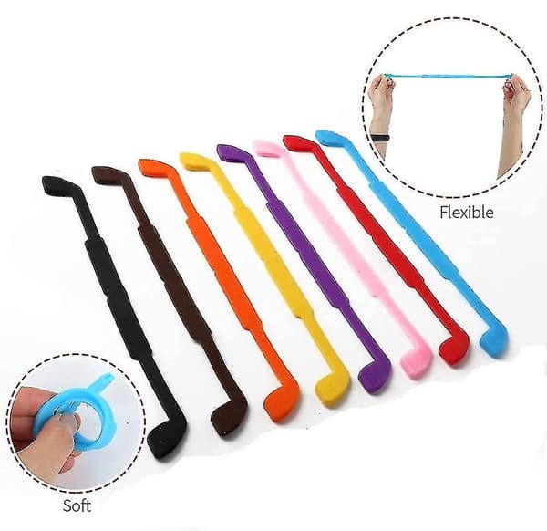 10-pack Silikon Glasögonband, Halksäkra Barn Glasögon