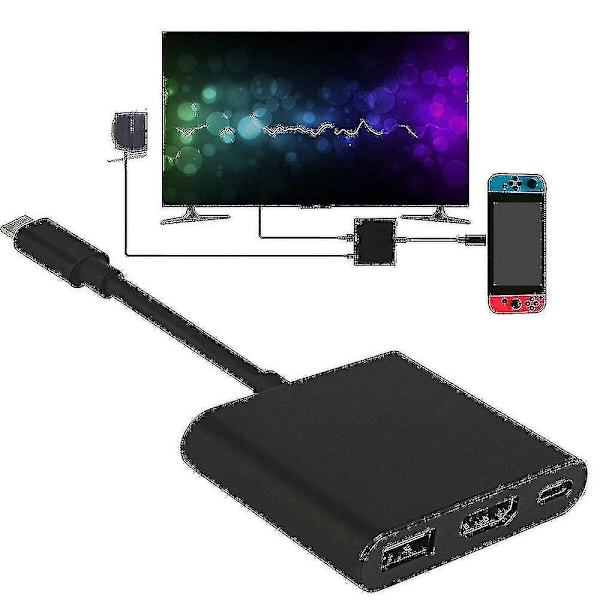 1080p 4k Hdmi-sovitin yhteensopiva usb-c Hdmi-muunnin tyyppi-c Hub-sovitin Hdmi-sovitin yhteensopiva kytkin Usb-c HdmiVain yksi sovitin ZD C