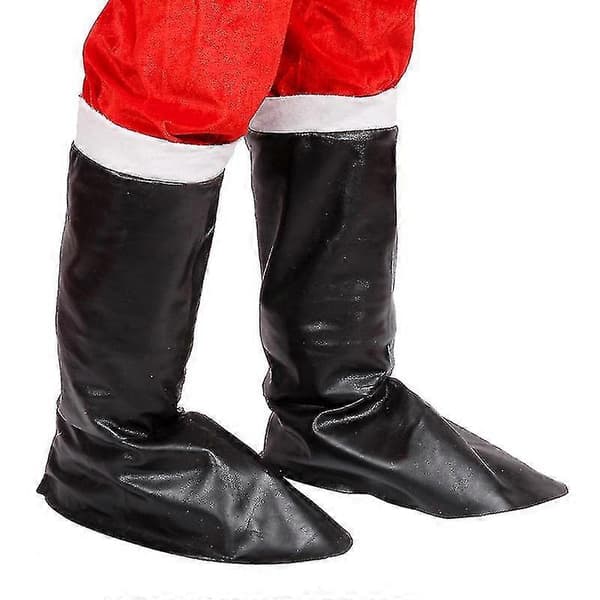 Voksen Halloween Julemandskostume Sorte Støvler