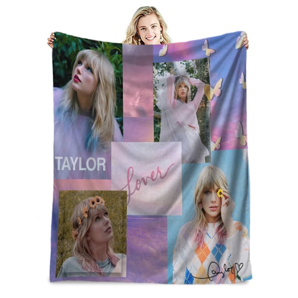 Känd sångare flanellfilt Taylor Swift presentfilt luftkonditioneringsfilt napfilt täcke kändisfilt 100*150cm