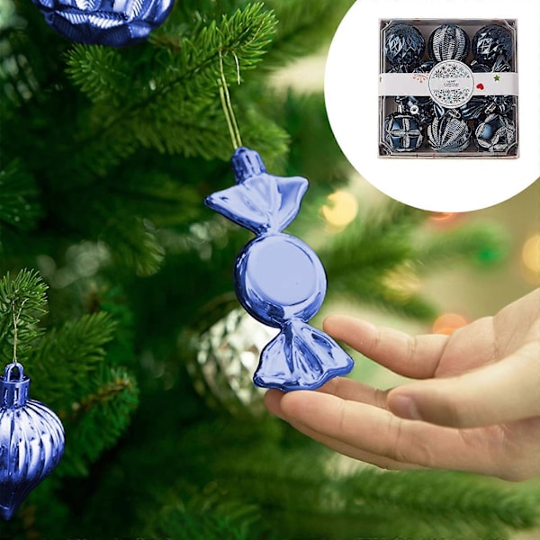 Julgran Nytt Julset 18st Oregelbunden Rektangulär Ask Färgad Julgran Dekorativ Hängande Presentask db