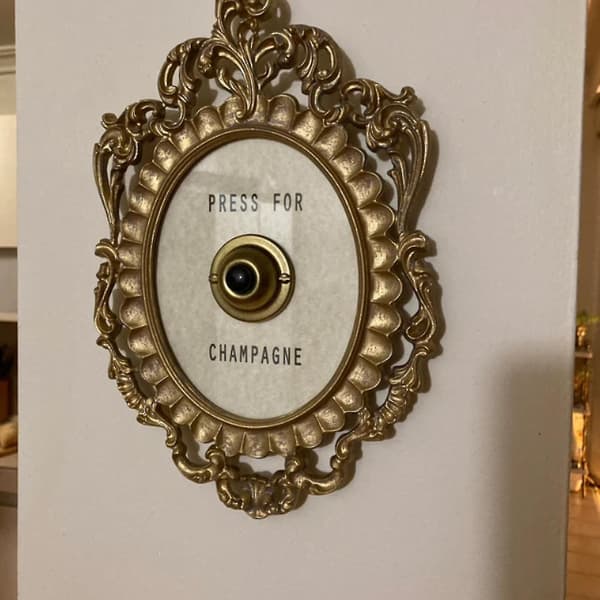 Ring Mini Press För Champagne Knapp, Tryck För Champagne Dörrklocka Deko Juni 6.15