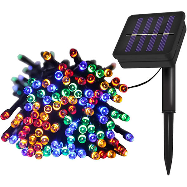 Solcellslampor utomhus vattentäta LED-lampor ljusslinga girlang jul fest bröllopsdekoration ljus-5m20leds