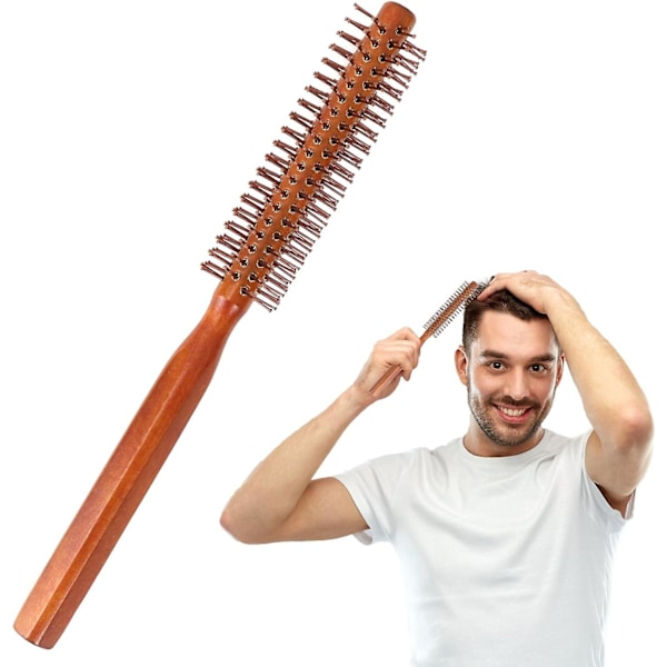 Rund Styling Hårborste, Liten Hårborste Rulle Locktång Hårborste för Fönande Hår, Rulle Locktång Kam Styling Volym Hårborste 2pcs
