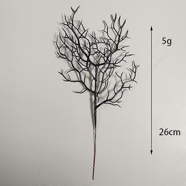 Konstgjorda korallgrenar, konstgjorda döda grenar tillbehör, Halloween döda grenar scen dekoration, falsk blomma dekoration 10pcs