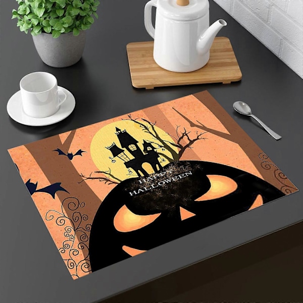 Halloween-pöytäkoriste - Lämmöneristysmatto keittiöön ja ruokailutilaan - Liukumaton ja vedenpitävä matto c