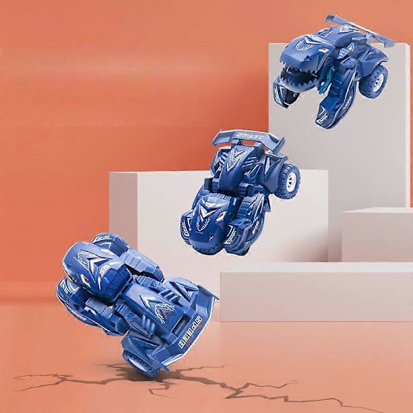 Krockdeformerbar dinosaurie leksaksbil för barn, tröghetsbil, fallskyddad, roterbar, racingbil, leksaksbil för pojkar, present, röd, fjärrstyrda robotar red