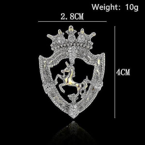 Miesten Pin Retro Badge Metalli Rintaneula Vintage Juhlapuvut Rintaneula Seos Kilpi Hevonen