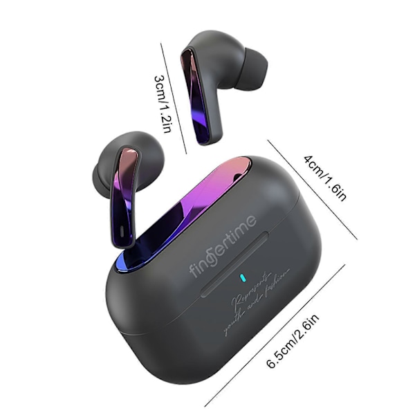 4D Ljudeffekt ANC -23db Touch-kontroll Trådlösa Bluetooth Hörlurar TWS-Hörlurar In-Ear Hörlurar black
