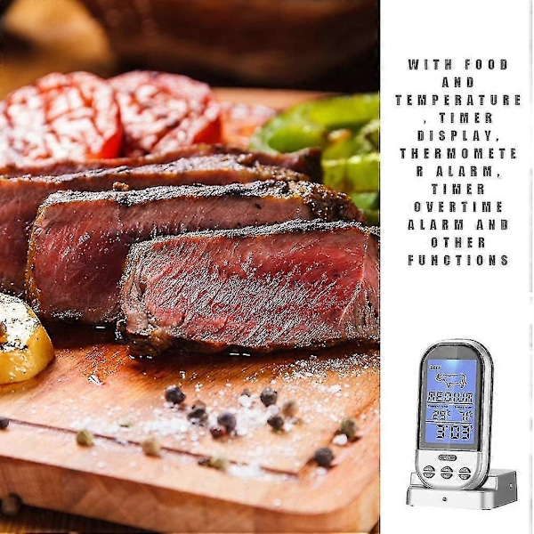 Langattomat LCD-lihan lämpömittarit Kaukosäätimellä Digitaalinen Anturi BBQ-grilli Keittiön Lämpömittari Kotitalouden Uuni BBQ-grilli Työkalut