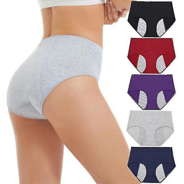 Black Friday 5pc Menstruasjonsundertøy Kompatibel Kvinner Lekkasjesikker Bomull Dametruser Briefs FF R 5pcs