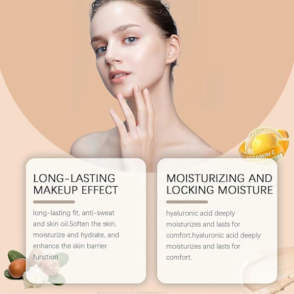 Foundation Stick til Ansigt, Multifunktionel Foundation Stick med Indbygget Foundationbørste, Letvægts Opbyggelig Medium til Fuld Dækning color 04