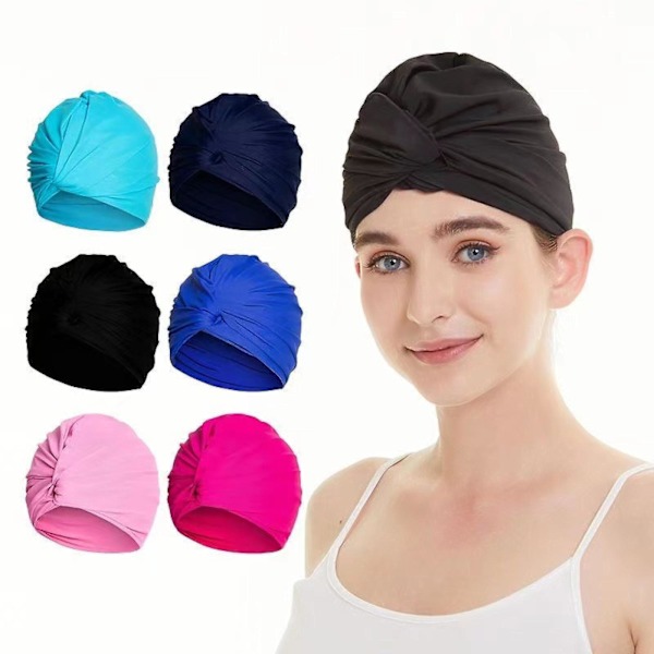 Sommer Spandex Svømmehætte Bade Anti-Slip Elastisk Pool Gym Undervands Vandsport Turban Komfortabel Ikke Vandtæt Svømmehat Wrap -GSLA ZD Y a6