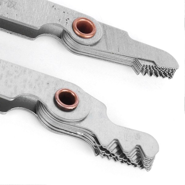 2 stk. Gevindmåler Metrisk 60 Imperial 55 Rustfrit Stål 20 Blade Skrue Pitch Måleværktøj