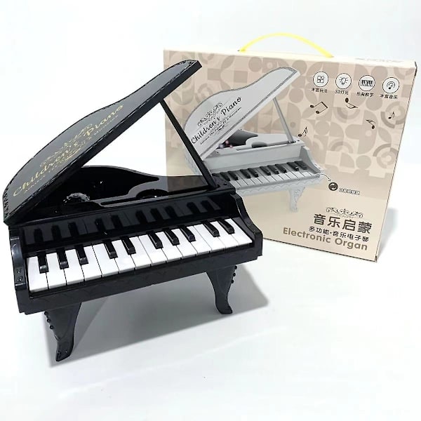 Barnens lilla pianomusikbox, elektroniskt piano leksak, spelbar prydnad, åtta toners låda, upplysning bebis leksak present ZD NJ