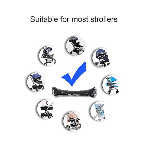 3 stk. Twin Baby Stroller Connector Universal Joints Infant Cart Strap Linker Hook